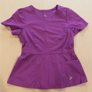 Jaanuu Purple Scrub Top Small